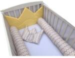 Deseda Aparatori laterale protectii pat cu bumper 120x60 cm deseda coronita de print