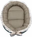 Deseda Cuib baby nest bebelusi cu volanase maro cu buline albe lux