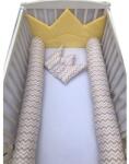 Deseda Aparatori laterale protectii pat cu bumper 140x70 cm deseda coronita de print