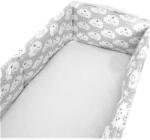 Deseda Set 4 aparatori protectii laterale pat pufoase 120x60 cm h39cm deseda norisori zambareti gri