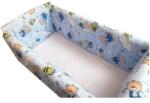 Deseda Aparatori laterale protectii pat 120x60 cm deseda maxi ursi cu albine pe albastru