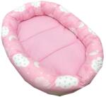 Deseda Cuib baby nest bebelusi forma ovala roz cu norisori si luna