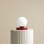 ALDEX Veioza moderna rosie minimalista cu glob din sticla Ball S (1076B15_S)