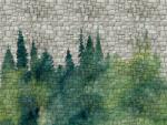  AS-Creation Metropolitan Stories the Wall 38245-1 Natur/Ipari design Kőfal növényi (erdő) festéssel szürke zöld kékeszöld falpanel (38245-1)