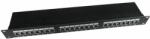 Gembird 19'' patch panel 24 port 1U cat. 5e with rear cable management, black (NPPC524002)