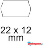 Meto Árazószalag 22x12mm, csak Meto 622- 722 gépekhez 10 tekercs/csomag, fehér (ARAZ2212FOLY)