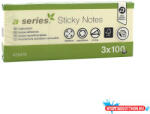 A-series Jegyzettömb öntapadó, 40x50mm 3x100lap A-Series sárga (24375)