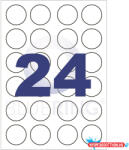  Etikett címke, 40mm, kör 100 lap, 24 címke/lap (ET40MMKOR) - nyomtassotthon