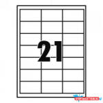  Etikett címke, 63, 5x38, 1mm, 100 lap, 21 címke/lap (ETIK63X38) - nyomtassotthon