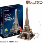 Dante Puzzle 3D Cubicfun Turnul Eiffel cu led (306-20507)