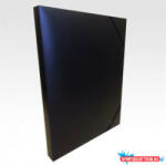 BLUERING Gumis mappa A4, műanyag gerincvastagított 30mm, Bluering(R) fekete (GUMAPPVC30MMFEK)