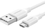 UGREEN Cablu micro USB UGREEN QC 3.0 2.4A 0.25m (alb)