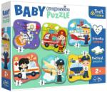Trefl Baby Puzzle - Szakmák és járművek 6 az 1-ben puzzle (44001)