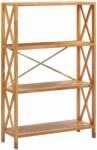 vidaXL Raft cu 4 niveluri, 80 x 30 x 125 cm, lemn masiv de stejar (325572) Biblioteca