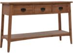 vidaXL Masă consolă, maro, 126 x 40 x 77, 5 cm, lemn masiv de brad (246122) - vidaxl