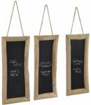 vidaXL Table de scris negre, 3 buc. , 30 x 70 cm, lemn de tec (281639)