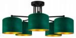 Glimex Abazur Premium zöld mennyezeti lámpa 5xE27 (GA0189)