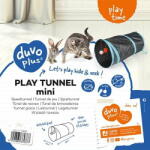 Duvoplus + Játszóalagút macskának labdával és csengővel 50x25cm - kék/fekete - mall