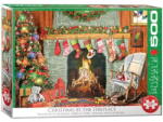 EUROGRAPHICS 500 db-os puzzle - Christmas by the Fireplace (6500-5502) (6500-5502)