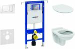 Geberit Duofix - Set de instalare încastrată, vas de toaletă Alpha cu capac, clapetă Sigma30, alb/crom 111.355. 00.5 ND5 (111.355.00.5 ND5)