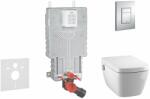 GROHE Uniset - Set de instalare încastrată, toaletă cu funcție de bideu și capac Tece, clapetă Skate Cosmo, Rimless, SoftClose, crom 38643SET-KT (38643SET-KT)