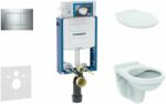 Geberit Kombifix - Set de instalare încastrată, vas de toaletă Alpha și capac, clapetă Sigma20, crom 110.302. 00.5 NR6 (110.302.00.5 NR6)