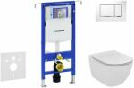 Geberit Duofix - Modul pentru WC suspendat cu clapetă Sigma30, alb/crom lucios + Ideal Standard Tesi - WC și capac, Aquablade, SoftClose 111.355. 00.5 NU5 (111.355.00.5 NU5)