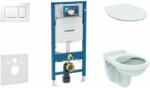 Geberit Duofix - Set de instalare încastrată, vas de toaletă Alpha cu capac, clapetă Sigma30, alb/crom 111.300. 00.5 ND5 (111.300.00.5 ND5)
