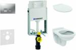 Geberit Kombifix - Set de instalare încastrată, vas de toaletă Alpha cu capac, clapetă Delta35, crom mat 110.100. 00.1 NR6 (110.100.00.1 NR6)