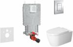 GROHE Uniset - Set de instalare încastrată, toaletă și capac ME by Starck, Rimless, SoftClose, clapetă Skate Cosmo, crom 38643SET-KM (38643SET-KM)