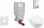 GROHE Uniset - Set de instalare încastrată, toaletă și capac Subway 2.0, DirectFlush, SoftClose, CeramicPlus și clapetă Skate Cosmo, crom 38643SET-KI (38643SET-KI)