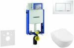 Geberit Kombifix - Modul pentru WC suspendat cu clapetă Sigma20, alb/crom lucios + Villeroy Boch - WC și capac, DirectFlush, SoftClose, CeramicPlus 110.302. 00.5 NI5 (110.302.00.5 NI5)