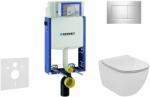 Geberit Kombifix - Modul pentru WC suspendat cu clapetă Sigma20, crom lucios/crom mat + Ideal Standard Tesi - toaletă și capac, Aquablade, SoftClose 110.302. 00.5 NU6 (110.302.00.5 NU6)