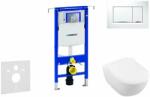 Geberit Duofix - Modul pentru WC suspendat cu clapetă Sigma30, alb/crom lucios + Villeroy Boch - WC și capac, DirectFlush, SoftClose, CeramicPlus 111.355. 00.5 NI5 (111.355.00.5 NI5)