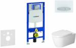 Geberit Duofix - Modul pentru WC suspendat cu clapetă Sigma50, alb alpin + Duravit ME by Starck - WC și capac Rimless, SoftClose 111.300. 00.5 NM8 (111.300.00.5 NM8)