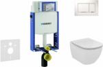 Geberit Kombifix - Set de instalare încastrată, toaletă și capac Ideal Standard Tesi, clapetă Sigma20, Rimless, SoftClose, alb/crom 110.302. 00.5 NE5 (110.302.00.5 NE5)