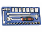 Genius Tools set de cap de cioară, metric, 1/2", 23 de bucăți (TW-423M) (MK-TW-423M) Set capete bit, chei tubulare