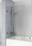 RIHO Scandic NXT X108 kádparaván átlátszó üveg 75x150 cm fekete zsanérokkal jobbos kivitel G001138121 (G001138121)