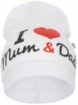 NEW BABY Baba sapka New Baby I Love Mum and Dad fehér - babyboxstore - 3 560 Ft