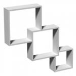 Velano Fali polc modulos összefonódó négyzet fehér (3db-os) (67311)