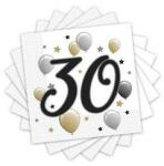 Decorata Party Szalvéta 33x33cm 30-as számmal, 20db, Elegáns (LUFI116657)
