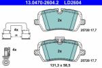 ATE set placute frana, frana disc ATE Ceramic 13.0470-2604.2 (13.0470-2604.2)