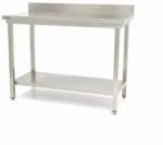 Maxima Rozsdamentes acél asztal hátsó felhajtással - 60 x 60cm - állítható magasságú (09300974)