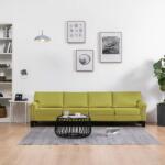 vidaXL Canapea cu 4 locuri, verde, material textil (287175) Canapea