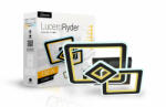  Lucero Ryder 130 W-os, 50 cm átmérőjű fekete LED távirányítós és mobil applikációval vezérelhető mennyezeti lámpa (4189)