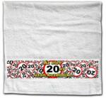 Neves Ajándék Törölköző 90 cm x 48 cm - Az élet 20 év után kezdődik (TCS003)