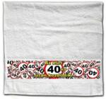 CQ Kft. |Neves Ajándék Törölköző 90 cm x 48 cm - Az élet 40 év után kezdődik (TCS005)