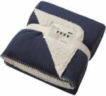 Daiber Pătură călduroasă cu blană 130x180 JN955 - Albastru închis / natural (JN955-1700457) Patura