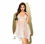 Penthouse Naughty Doll - csipke ruha és tanga (fehér) (4061504006284) - intimjatekom