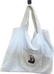  Frottír szauna táska fehér színben hímzett Szauna Club logóval